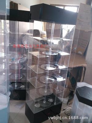 【工廠供應雙轉盤亞克力旋轉展示柜、帶燈精品柜、適合多種產品柜】價格,廠家,圖片,其他廣告展覽設備,黃德臣-