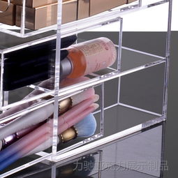 透明亞克力四格首飾收納盒多層長方形化妝品抽屜盒子多功能收納 ,深圳市龍崗區力馳亞克力展示制品廠