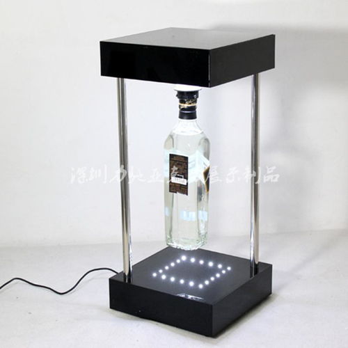 深圳磁懸浮展架工廠 定制亞克力磁懸浮酒瓶展架，創(chuàng)意高端懸浮展示架解決方案